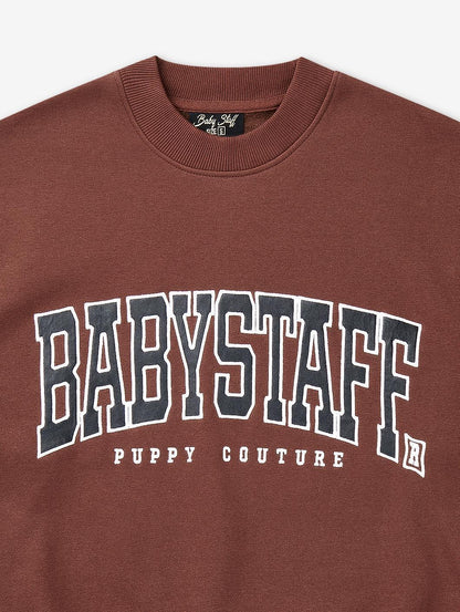 Babystaff College Oversized Sweatshirt Brown