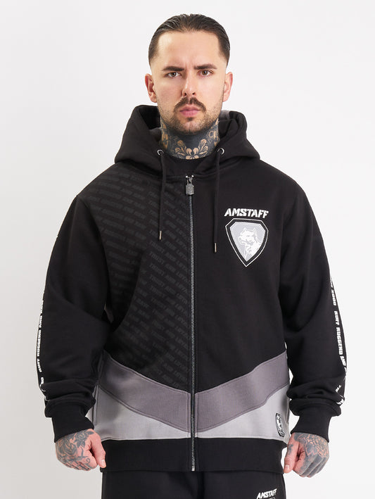 Amstaff Zayden Ziphoodie Black Grey