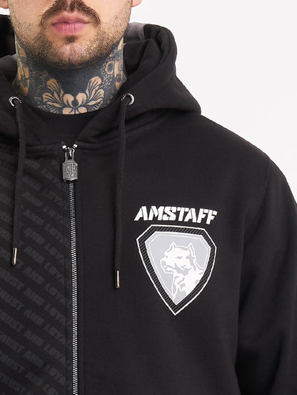 Amstaff Zayden Ziphoodie Black Grey