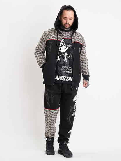 Amstaff Varek Ziphoodie Black Grey