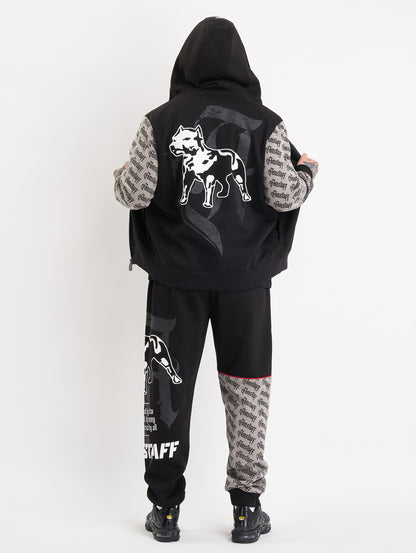 Amstaff Varek Ziphoodie Black Grey