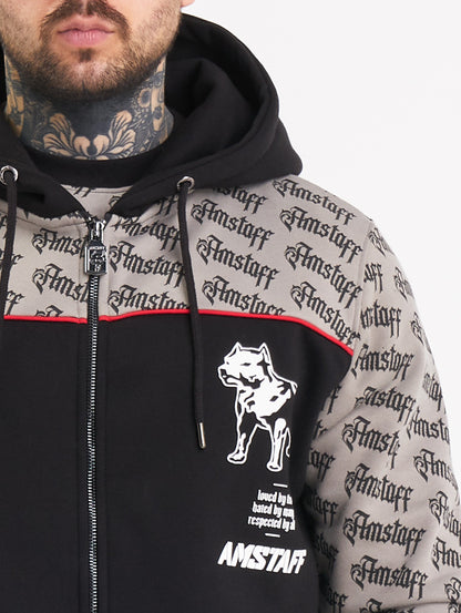 Amstaff Varek Ziphoodie Black Grey