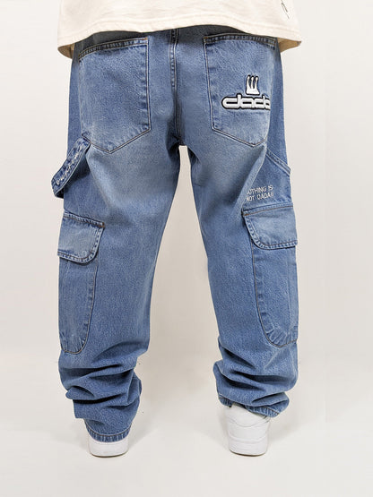 DADA Supreme Worker Cargo Baggy 2.0 Jeans Blue