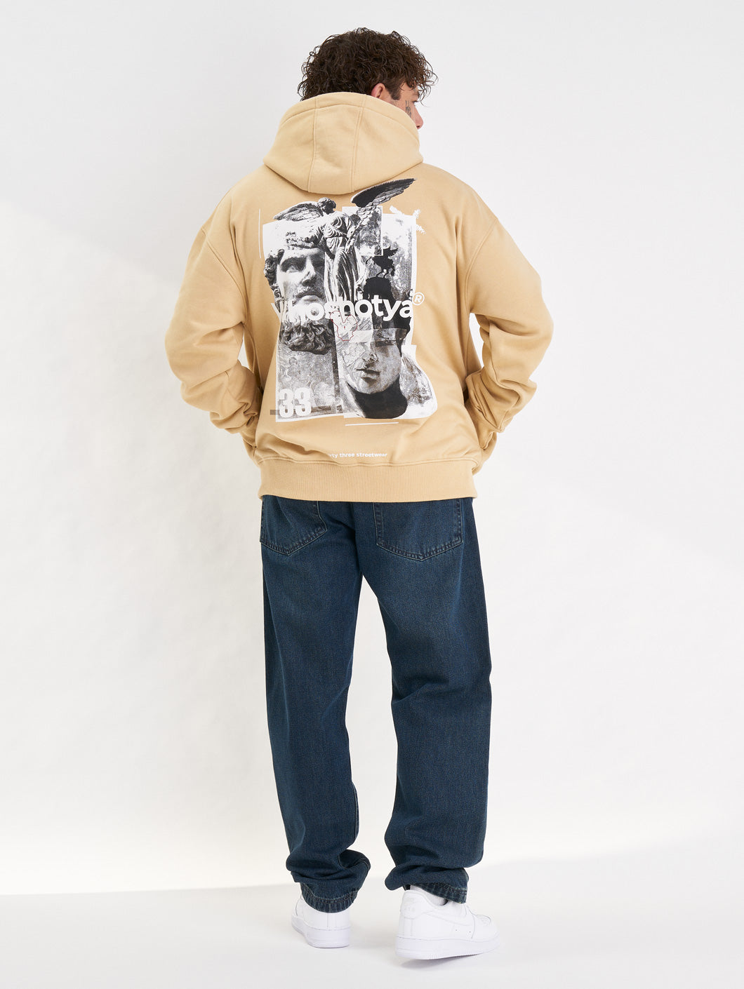 Whoshotya Ethereal Heavy Oversize Hoodie Beige