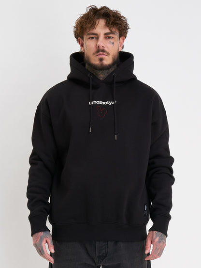 Whoshotya Ethereal Heavy Oversize Hoodie Black