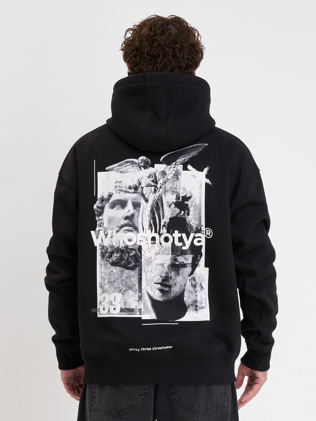 Whoshotya Ethereal Heavy Oversize Hoodie Black