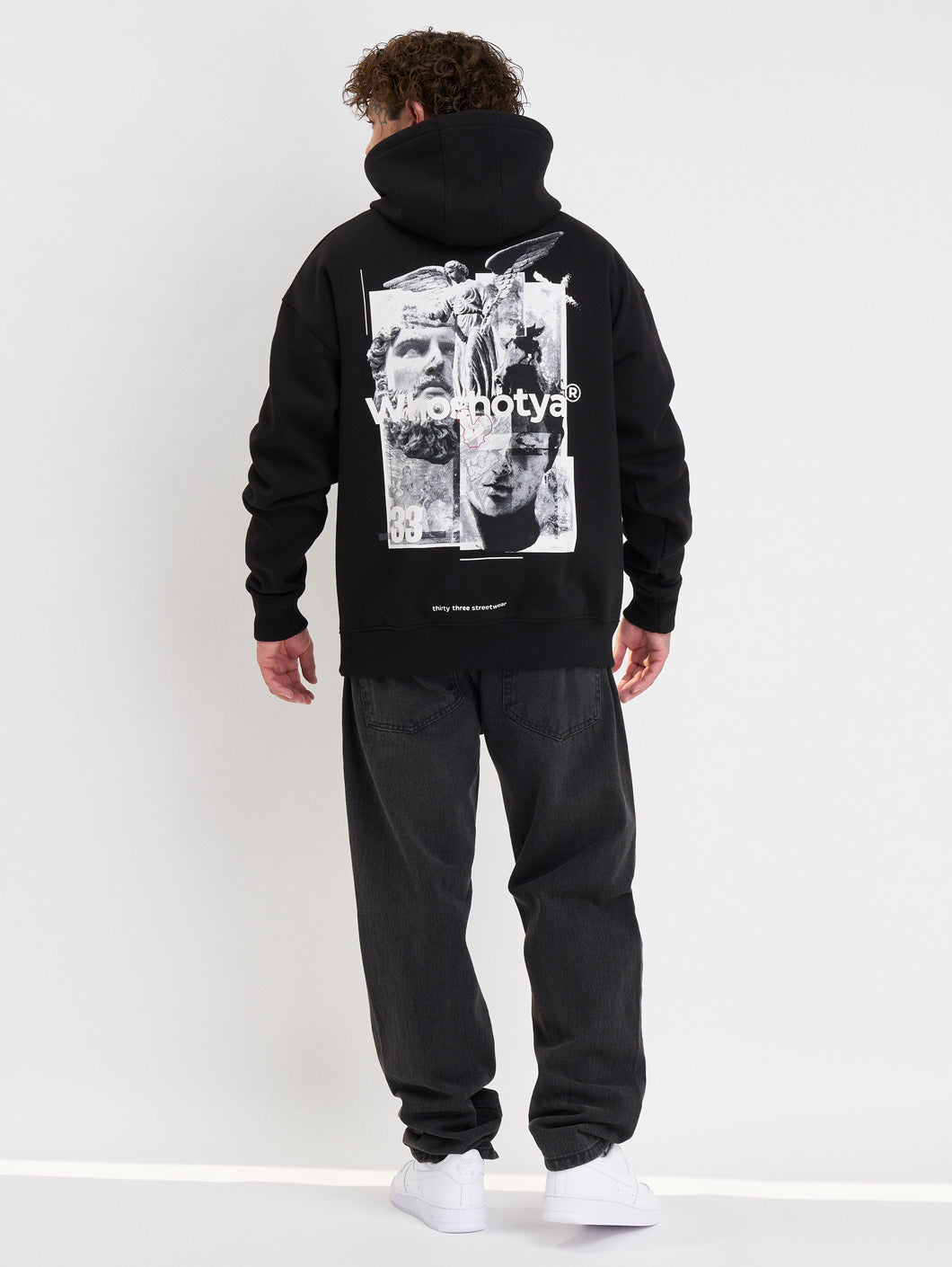 Whoshotya Ethereal Heavy Oversize Hoodie Black