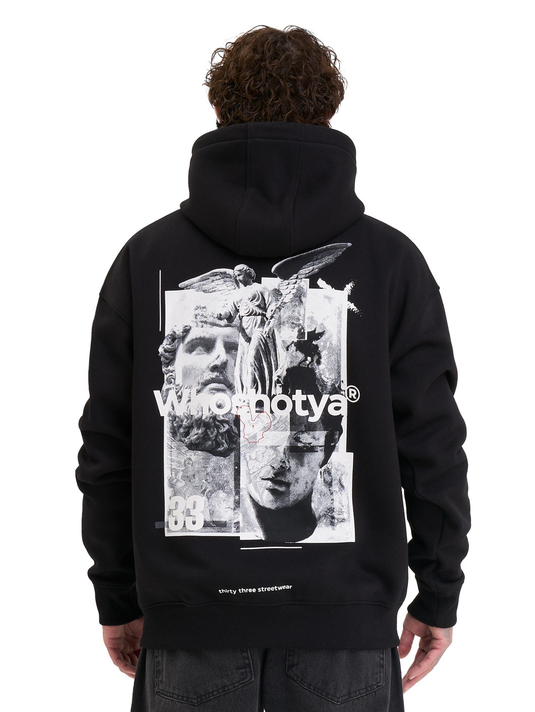 Whoshotya Ethereal Heavy Oversize Hoodie Black