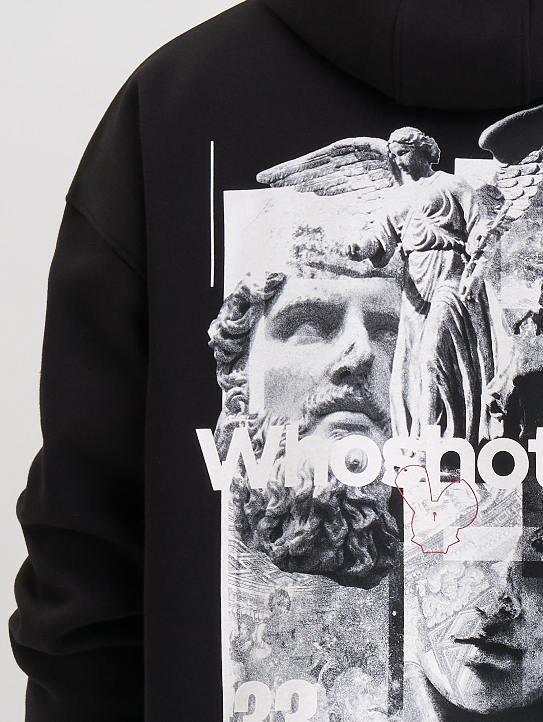 Whoshotya Ethereal Heavy Oversize Hoodie Black