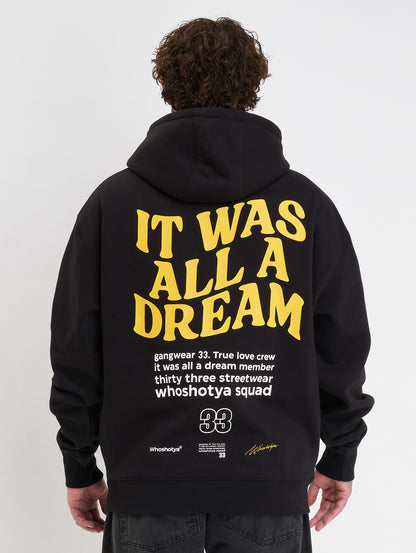 Whoshotya Dreamerz Heavy Oversize Hoodie Black