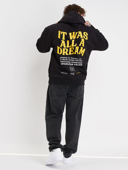 Whoshotya Dreamerz Heavy Oversize Hoodie Black