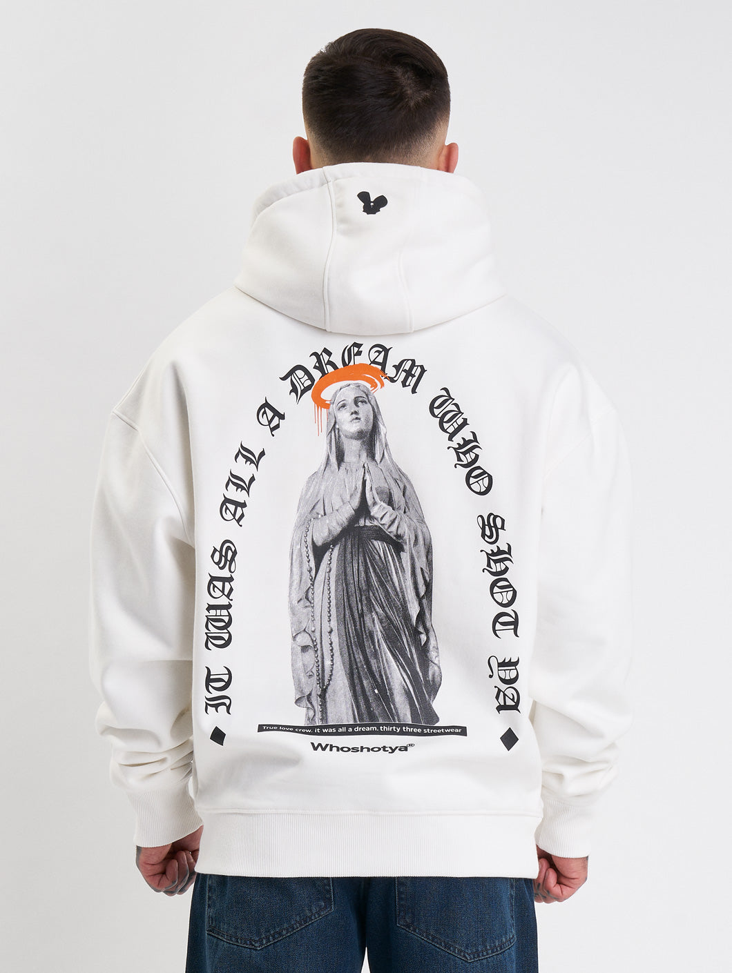 Whoshotya Matria Heavy Oversize Hoodie White