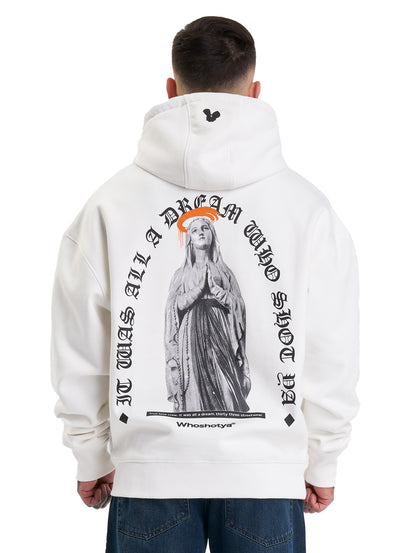 Whoshotya Matria Heavy Oversize Hoodie White