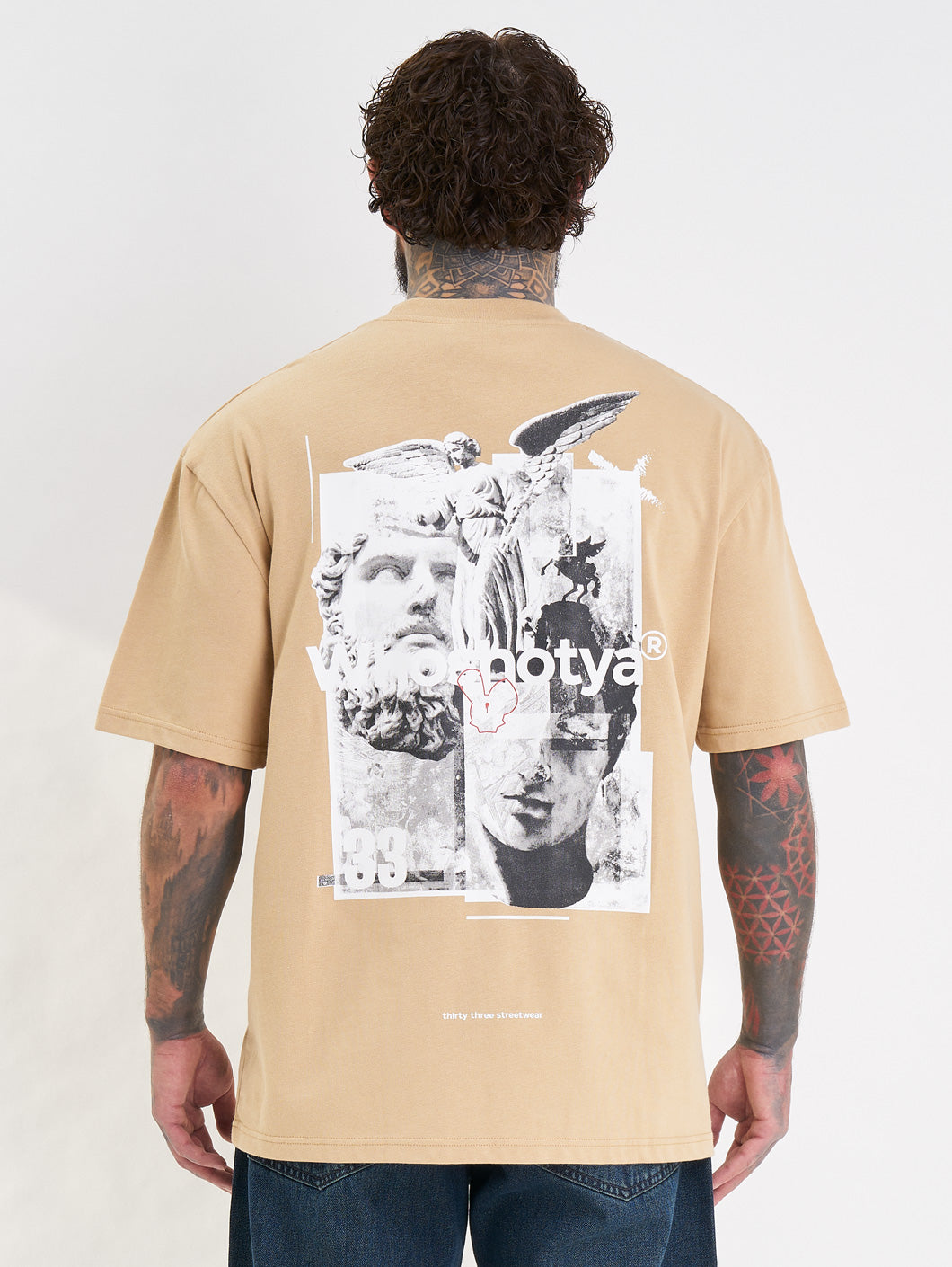 Whoshotya Ethereal Oversize T-Shirt Beige