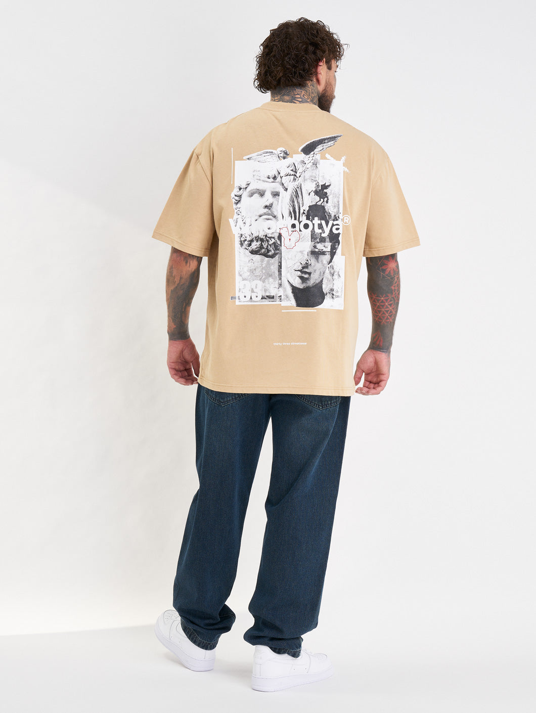 Whoshotya Ethereal Oversize T-Shirt Beige