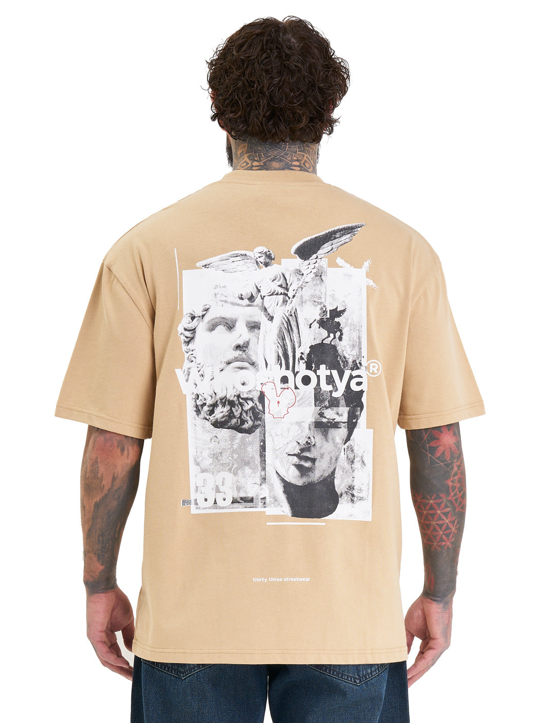 Whoshotya Ethereal Oversize T-Shirt Beige