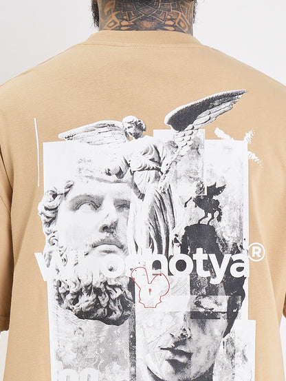 Whoshotya Ethereal Oversize T-Shirt Beige