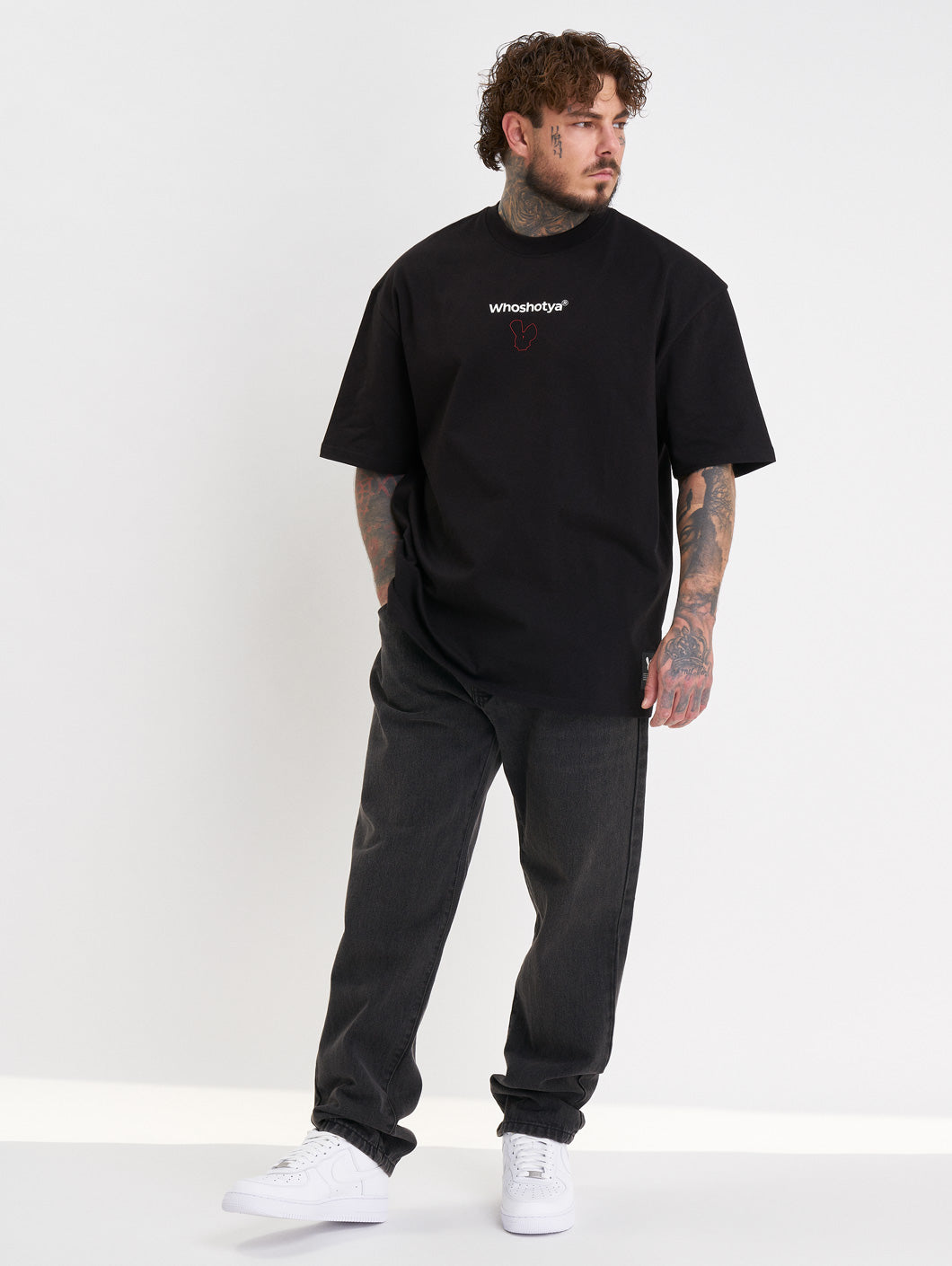 Whoshotya Ethereal Oversize T-Shirt Black