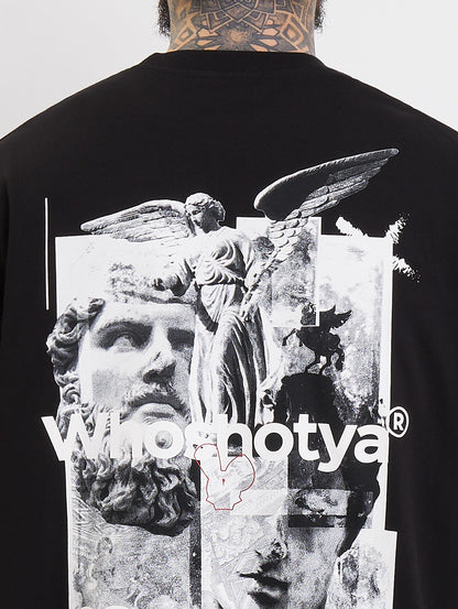 Whoshotya Ethereal Oversize T-Shirt Black