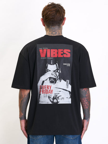 Vibes Oversize T-Shirt Black