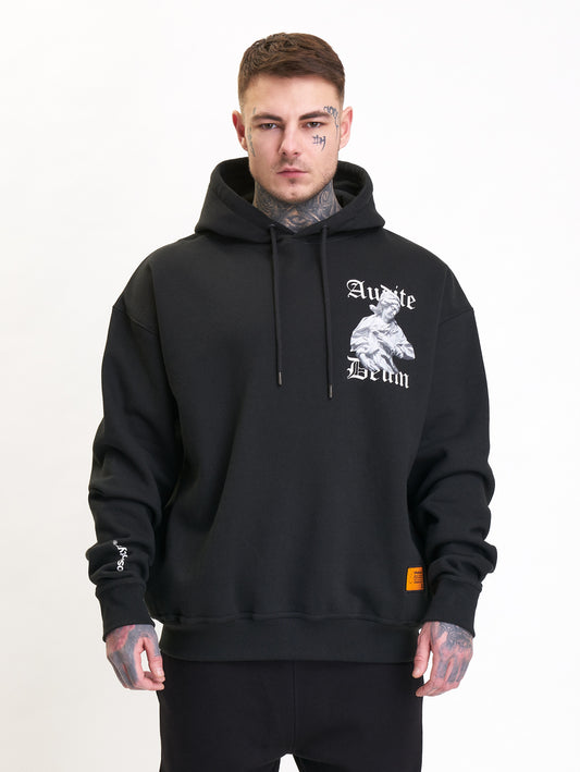 Audite Deum Oversized Hoodie Black