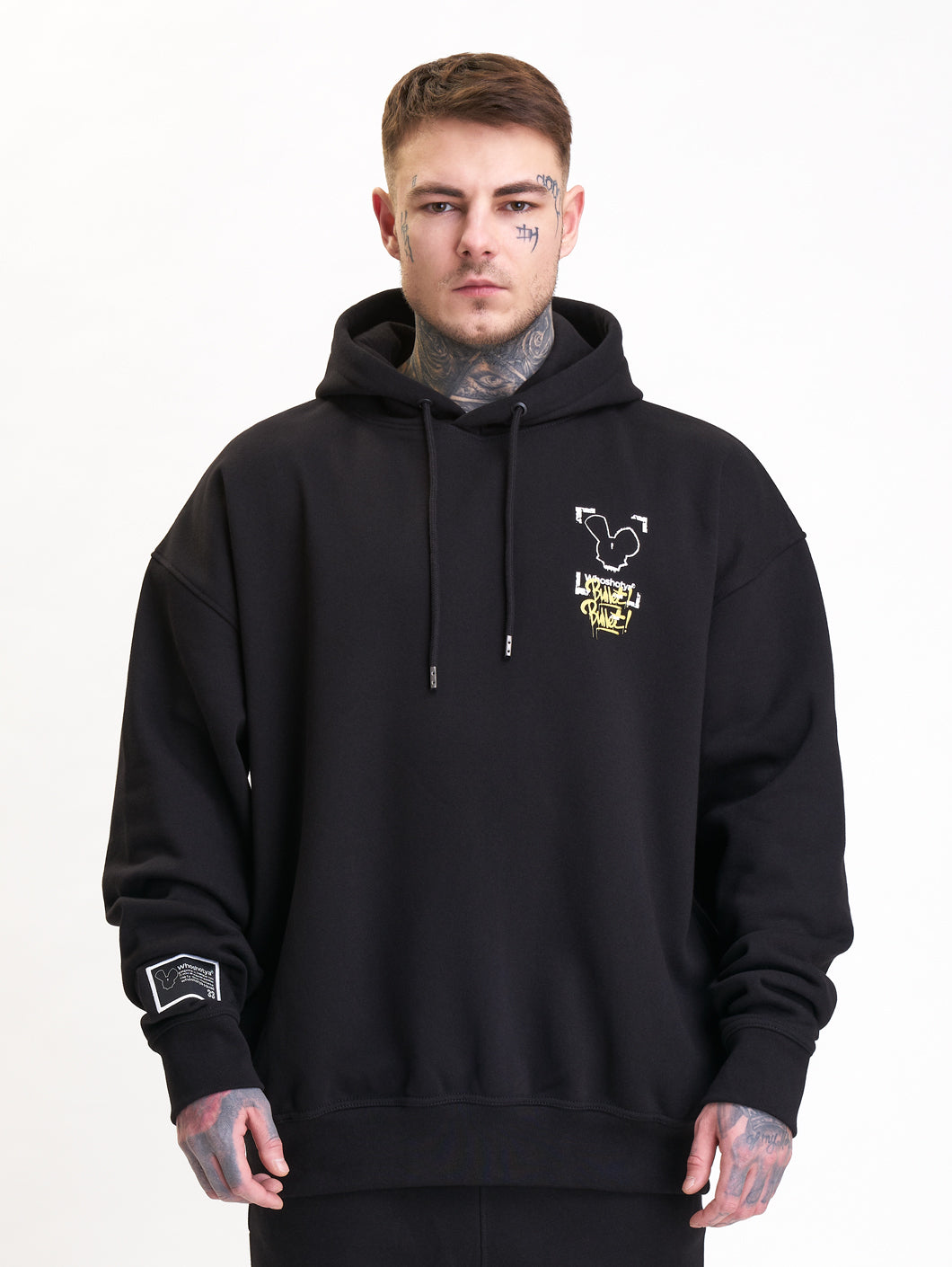 Rusty Bullet Oversized Hoodie Black