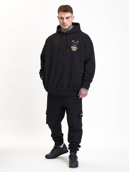 Rusty Bullet Oversized Hoodie Black