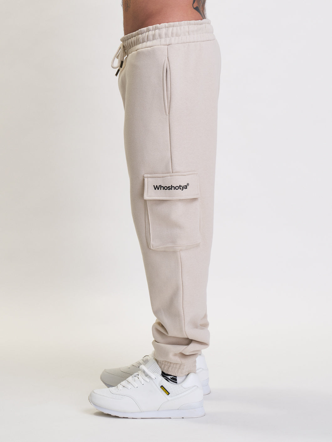 Whoshotya Classic Cargo Pants Light  Beige