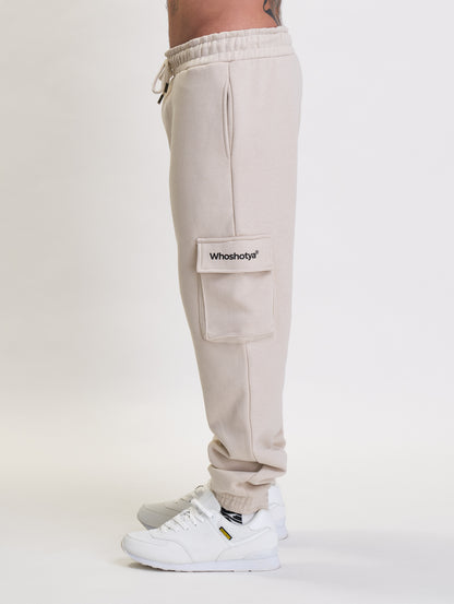 Whoshotya Classic Cargo Pants Light  Beige