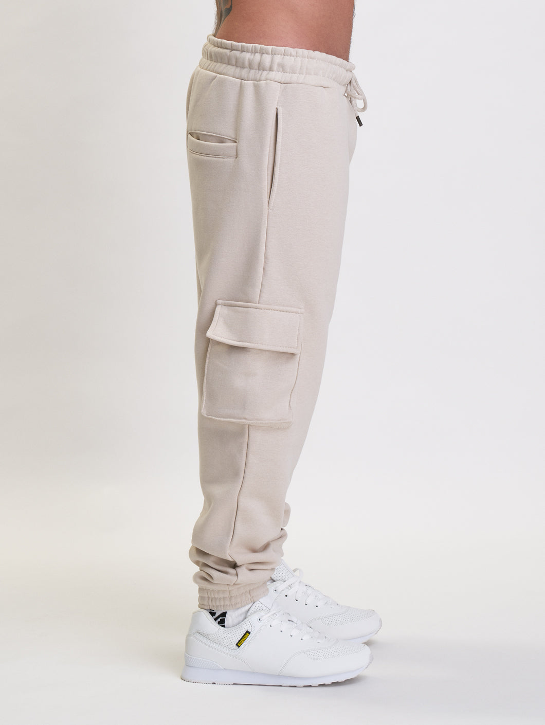 Whoshotya Classic Cargo Pants Light  Beige