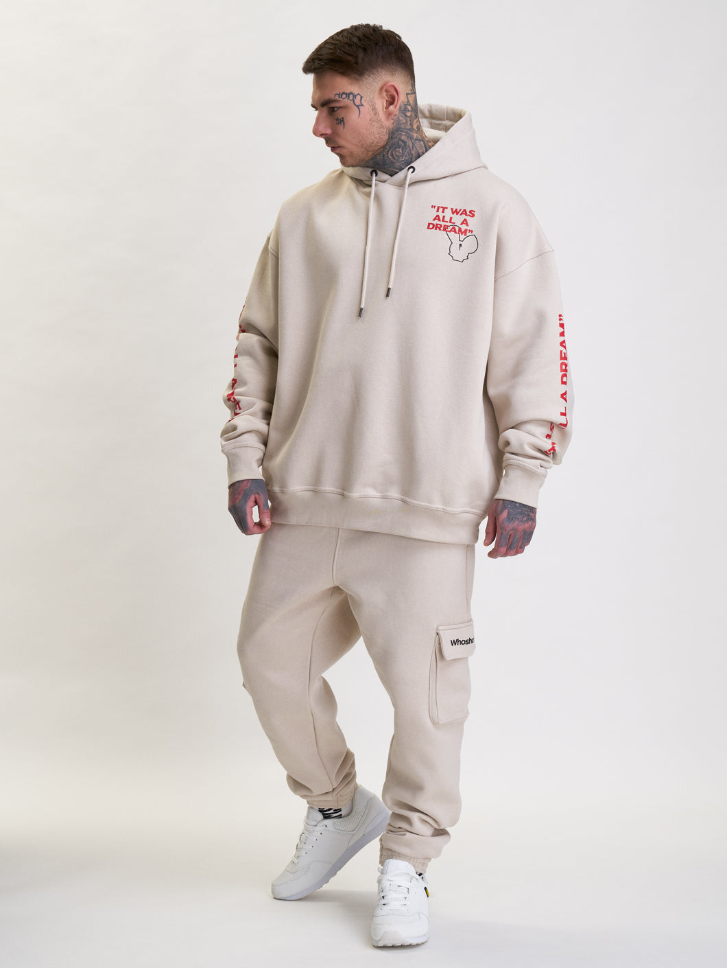 Whoshotya Classic Cargo Pants Light  Beige